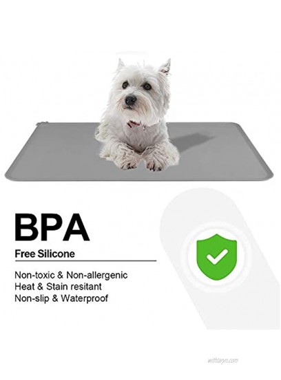 NPET Silicone Waterproof Dog Pet Feeding Mat for Cat Fountain