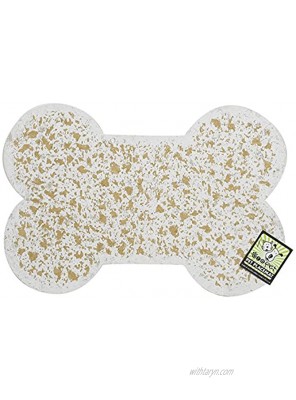 ORE Pet Recycled Rubber Pet Placemat Mini Bone White