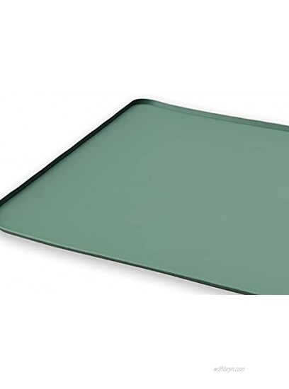 Pet Junkie Silicone Mat for Pet Food and Water Bowls Waterproof Dog or Cat Feeding Placemat for All Types of Floors