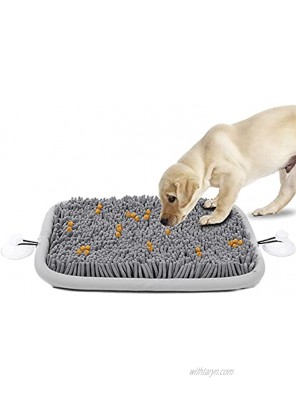 Pet Team Gray Snuffle Mat for Dogs17'' x 21'' Pet Feeding Training Mat Feeding Slowly，Beneficial to Pet Health,Dog Interactive Puzzle,Consume Pet's Energy