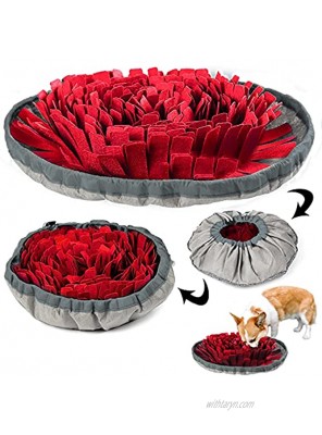 SYXUPAP Pet Snuffle Mat for Dogs,Adjustable Dog Feeding Mat Durable Dog Puzzle Toys Interactive Foraging Mat use for Dog Nosework Training and Slow Eating Dog Treat Dispenser-Machine Washable.
