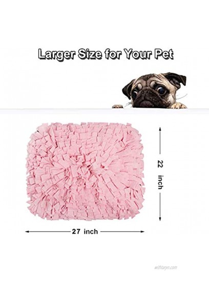 YINXUE Pet Snuffle Mat Durable Washable Dog Cat Slow Feeding Mat 27 x 22 Anti Slip Puzzle Blanket for Distracting Smell Training Foraging