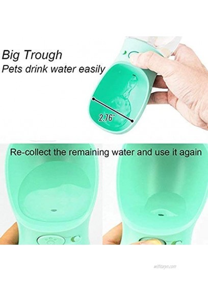 ANREONER Dog Water Bottle for Walking 2.76 Big Trough Leak Proof Portable Small Pet Water Bottle for Cat Puppy Pup Safe & Durable Non BPA Travel Dog Drinking Bottle for Hiking