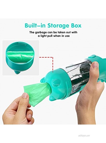 CHOSMO Dog Water Bottle Leak Proof Portable Puppy Water Dispenser with Drinking Feeder for Pets Outdoor Walking Hiking Travel Food Grade Plastic BPA Free