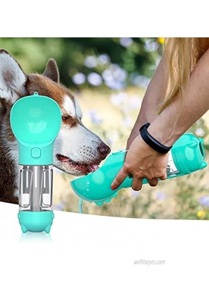 CHOSMO Dog Water Bottle Leak Proof Portable Puppy Water Dispenser with Drinking Feeder for Pets Outdoor Walking Hiking Travel Food Grade Plastic BPA Free