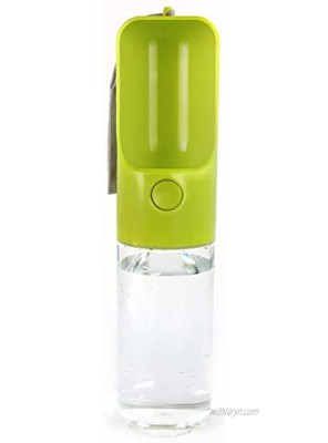 Dog Travel Water Bottle for Outdoor Walking Hiking Waterproof No Spill Portable Pet Walking Accessories 15.2 oz Green