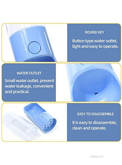Dog Water Bottle Leak Proof Portable Puppy Water Dispenser with Drinking Feeder for Pets Outdoor Walking Hiking Travel Food Grade Plastic