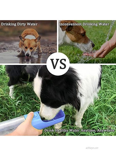 Esing Dog Water Bottle Dispenser,Water Bottle for Dogs,Portable Dog Water Bottles for Walking Travel Pet Doggie Drinking Cup 15oz