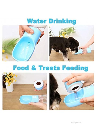 iiDesign Dog Water Bottle for Walking Portable Dog Water Bottles with Drinking and Feeding Function Dog Travel Water Bottle Pet Water Bottle for Outdoor Hiking Walking Travel