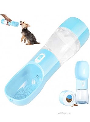 iiDesign Dog Water Bottle for Walking Portable Dog Water Bottles with Drinking and Feeding Function Dog Travel Water Bottle Pet Water Bottle for Outdoor Hiking Walking Travel