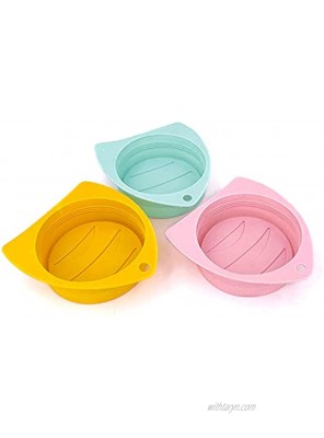 3 Pack Dog Cat Food Can Lids Silicone Stretch Lids Covers for Pet Food Cans Reusable Universal Size Fit Medium and Large Size Cans