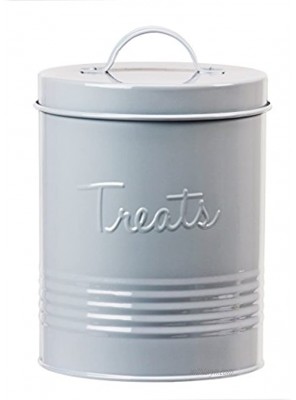 Amici Home Retro Treats Gray Canister Grey-72 Large 72 oz White