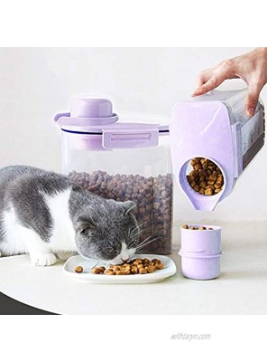 Ansee Pet Food Storage Container Cereal Container with Airtight Design Pour Spout Measuring Swivel Cup BPA-Free Dry Food Dispenser for Dogs Cats Birds