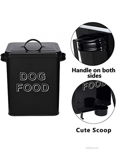 Brabtod airtight Canister and Food Storage Tin with Lid Stainless Steel Dog Treat Container Airtight Dog Cookie Jar