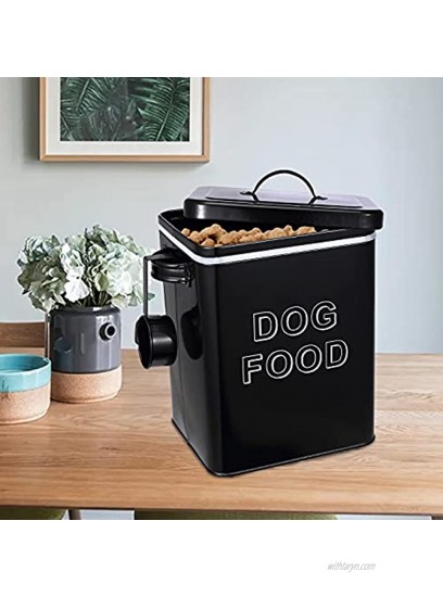 Brabtod airtight Canister and Food Storage Tin with Lid Stainless Steel Dog Treat Container Airtight Dog Cookie Jar