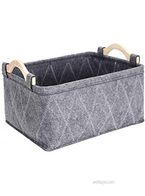 Brabtod Felt pet Toy Box and Dog Toy Storage Baskets Bin Perfect for organizing pet Toys Blankets leashes and Food