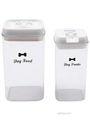 Dog Food and Treats Storage Container Clear Plastic Storage Canister Tins