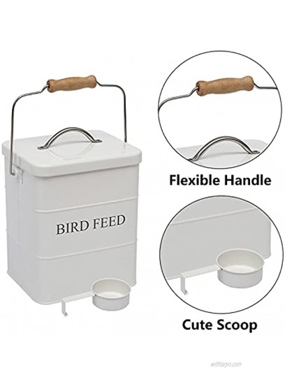Geyecete Bird Feeder,Bird Food Jar Pet Food Storage Airtight Food Storage Container