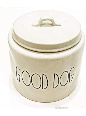 Rae Dunn by Magenta Ceramic Extra Large 8 x 8 Pet Treat Canister | Inscribed: GOOD DOG