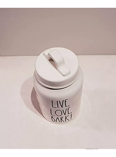 Rae Dunn Magenta Ceramic Pet Treat Canister Inscribed Live Love BARK