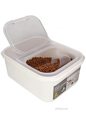 SALUTUYA Dog Food Storage Box Large Cat Food Storage Container 34.5x27.5x15cm 34.5x27.5x22.5cm Pet Storage Accessory with Measuring CupySmall