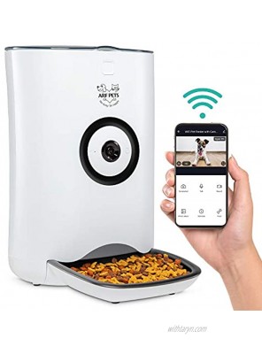 Arf Pets Smart Automatic Pet Feeder with Wi-Fi HD Camera with Voice and Video Recording Programmable Food Dispenser for Dogs & Cats with Easy App-Controlled 29-Cup Capacity for iPhone & Android