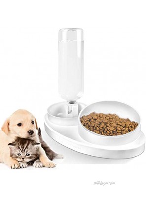 Automatic 0-15°Adjustable Raised Bowl Cat Gravity Water and Food Double Dispenser Basic Bowls for Pet,Dog Tilted Set
