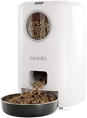 Automatic Cat Feeder Automatic Pet Feeder Dry Food 4.5L Dry Food Dispenser for Cats and Small Dogs with Stainless-Steel Bowl Clog-Free Design 10s Voice Recorder & up to 4 Meals per Day