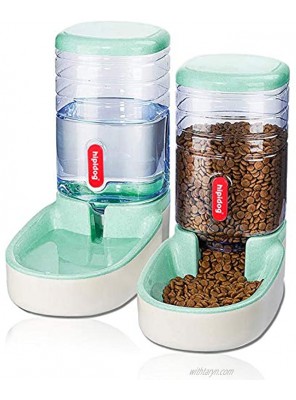 Automatic Pet Feeder Small&Medium Pets Automatic Food Feeder and Waterer Set 3.8L Travel Supply Feeder and Water Dispenser for Dogs Cats Pets Animals