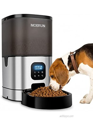 MOERUN Automatic Cat Feeder 9L Automatic Pet Feeder Food Dispenser Automatic Timed Cat Feeders Dual Powered Mode 20s Voice Recorder Automatic Dog Feeder for Pets