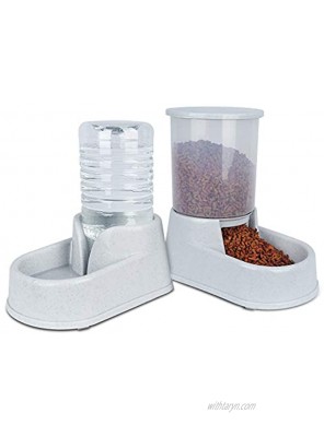 Noodoky Pet Feeder Set Automatic Cat feeders and 2.5L Waterer Auto Gravity Water and Food Dispenser for Small Medium Cat Dog