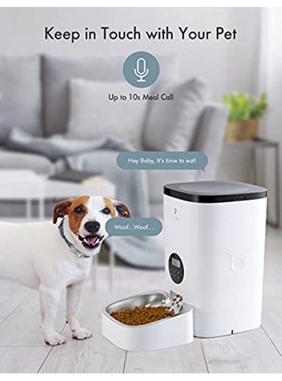 PETLIBRO Automatic Cat Feeder 4L Auto Pet Dry Food Dispenser with Desiccant Bag Portion Control 1-4 Meals per Day & 10s Voice Recorder for Small & Medium Pets