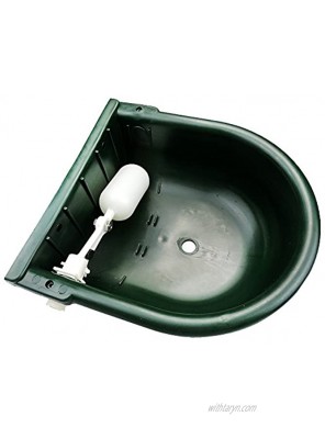 Automatic Plastic Watering Bowl with Drain Hole Float Valve for Dog Cattle Horse Animal Waterer Tool by Livestocktool