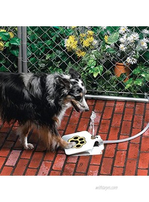 Dog Water Fountain Pet Fountain Upgraded Dog Fountain Outdoor Dog Water Sprinkler Dog Water Fountain Step On with Hose Water Toy for Dog Pet Water Fountain