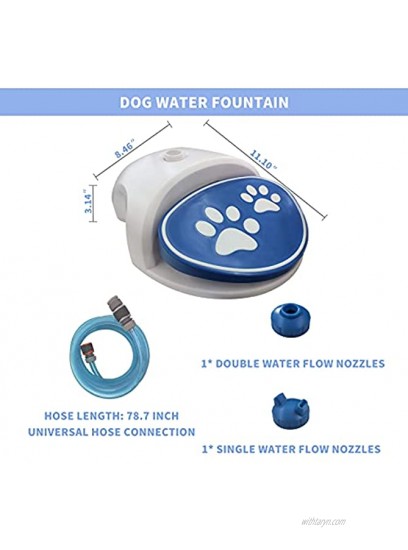 EverBrit Outdoor Dog Water Fountain Step On Water Dispenser Garden Dog Cooling Tool with 2 Nozzles Always Fresh Water Sturdy and Easy to Use