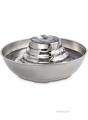 Petco Brand Harmony Tiered Stainless Steel Deluxe Pet Fountain 96 oz. 3X-Large Silver
