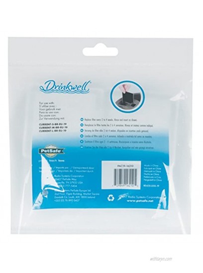 PetSafe Drinkwell Replacement Filter for Current Pet Fountains Pack of 4 Organic Charcoal Carbon Filter for Cats and Dogs