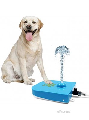 Royal Tails Dog Water Fountain Step On Paw Activated Dispenser & Sprinkler for Fresh Drinking Water Adjustable Pressure Flow 1m Hose Included
