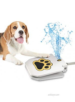 Videosystem Dog Fountain Dog Sprinkler Outdoor Dog Drinking Water Step On,Easy Paw Activated Drinking,Fresh Water,Sturdy,Easy to Use,Providing Constant Stream,Y Splitter Included