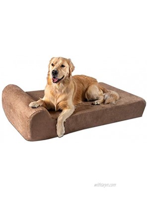Big Barker 7" Pillow Top Orthopedic Dog Bed for Large and Extra Large Breed Dogs Headrest Edition