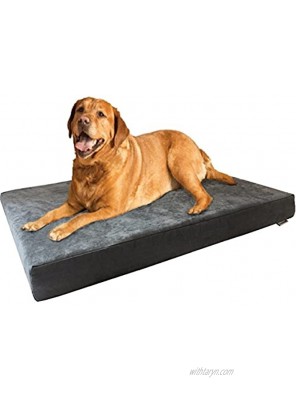 Dogbed4less Ultimate Memory Foam Dog Bed Orthopedic Joint Relief for Small Medium to Extra Large Dogs with Waterproof Liner and Durable Machine Washable Pet Bed Cover