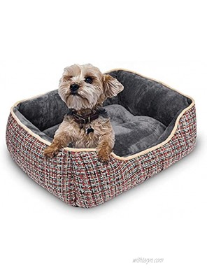JOEJOY Dog Bed for Medium Dogs Rectangle Washable Dog Beds Orthopedic Sleeping Dog Sofa Bed 20 25 30 35 Inch Soft Puppy Bed for Large Medium Small Dogs Non-Slip Bottom