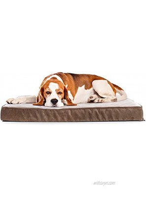 Milliard Quilted Padded Orthopedic Dog Bed Egg Crate Foam with Plush Pillow Top Washable Cover Fits Standard Crate