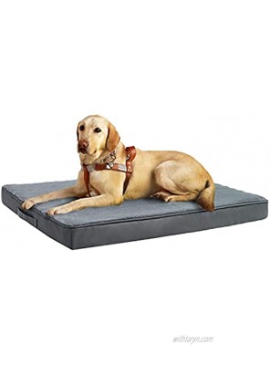 Utotol Orthopedic Dog Bed for Small | Medium | Large | Jumbo Dogs Memory Foam Pet Bed Mattress with Removable Washable Cover 2-Layer Pet Mat with Waterproof Lining Dog Bed