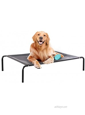 Western Home Outdoor Elevated Dog Bed Raised Dog Cot Bed for Extra Large Medium Small Dogs Portable Cooling Pet Cot for Indoor and Outdoor with Breathable Mesh Durable Frame and Skid-Resistant Feet