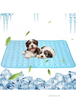 CREUSA KLEECARM Cooling Mat Pet Cooling Pad for Dogs Cats Breathable Ice Silk Self Cooling Pet Bed Washable Comfort Pad Blanket Sleep Mat Ideal for Home Travel Car 40inch x 28inch