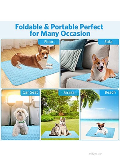 Dog Cooling mat Cooling mat for Dogs Cats pet Reusable Bed mat Washable ice Silk mat self Cooling Sleeping Kennel pad