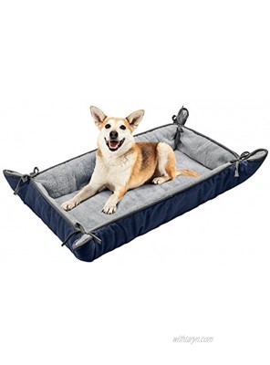 Dog Crate Liner with Ties,Washable Fluffy Pet Sleeping Mat,Soft Plush Pet Sofa Kennel Cushion Mat for Small Medium Large Dogs Puppy Cats