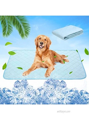 Dog Self Cooling Mat Cooling Pads for Dogs Washable Pet Chill Out Blanket Bed Mats Waterproof Super Water Absorption Machine Washable Reusable Dog Pee Pads for Summer Crate Mats for Pet Playpen