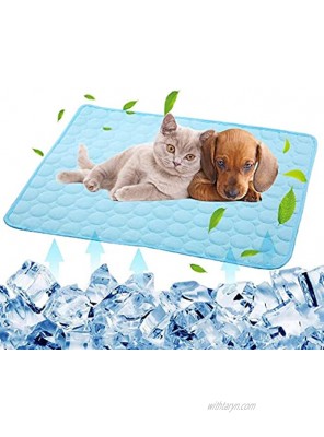 Dog Self Cooling Mat Pet Washable Summer Cooling Pads Cooling Blanket Hot Weather Sleeping Kennel Mat,Ice Silk Sleep Mat Pad Non-Toxic Breathable Sleep Bed Beach for Large Dogs Cats Animal No Water